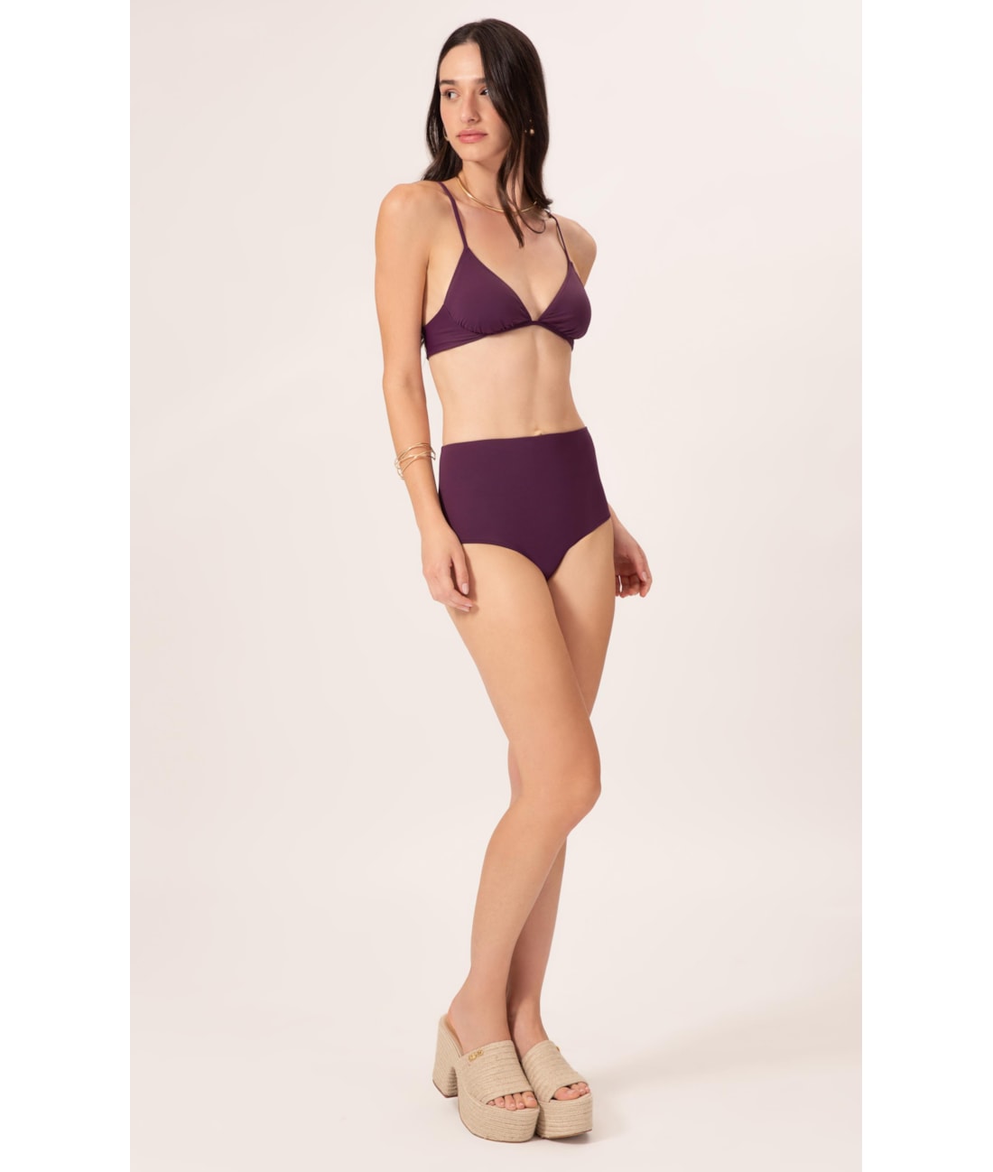 Biquíni Meia Taça Comfort Clássicos Beringela