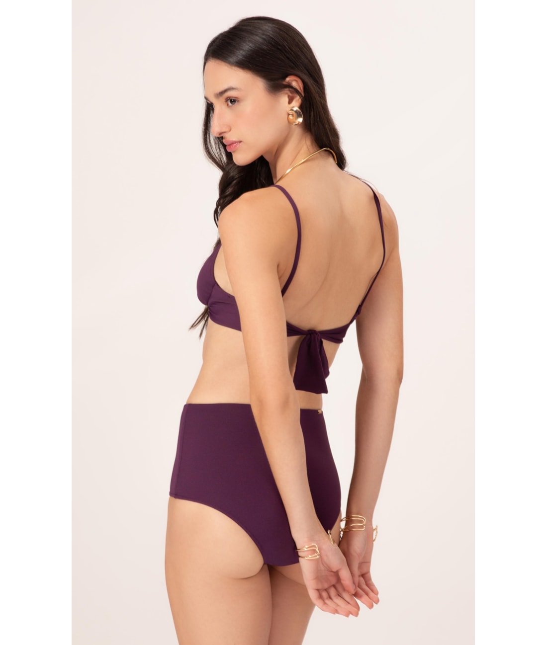 Biquíni Meia Taça Comfort Clássicos Beringela