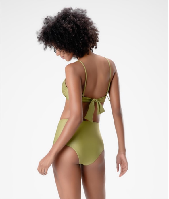 Biquíni Meia Taça Comfort Clássicos Pistache