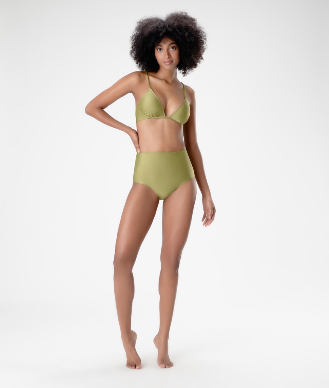 Biquíni Meia Taça Comfort Clássicos Pistache