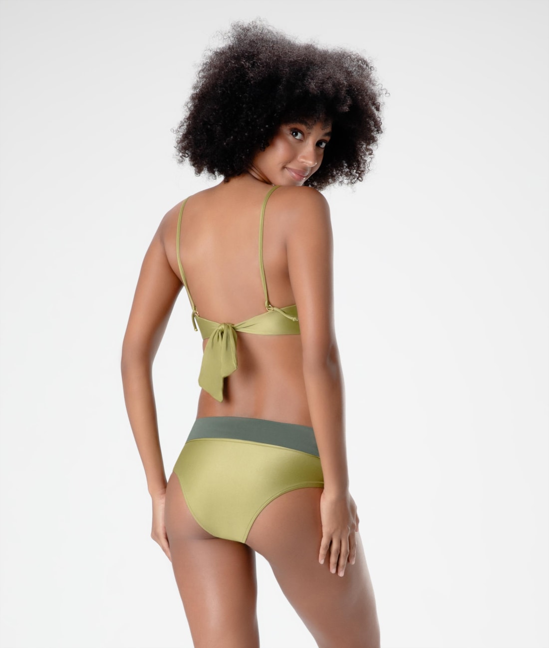 Biquíni Meia Taça Comfort Clássicos Pistache