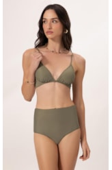 Biquíni Meia Taça Comfort Clássicos Verde Oliva