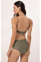 Biquíni Meia Taça Comfort Clássicos Verde Oliva