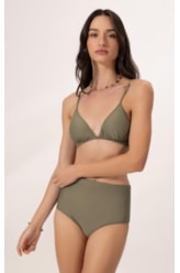Biquíni Meia Taça Comfort Clássicos Verde Oliva