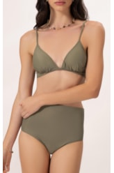 Biquíni Meia Taça Comfort Clássicos Verde Oliva