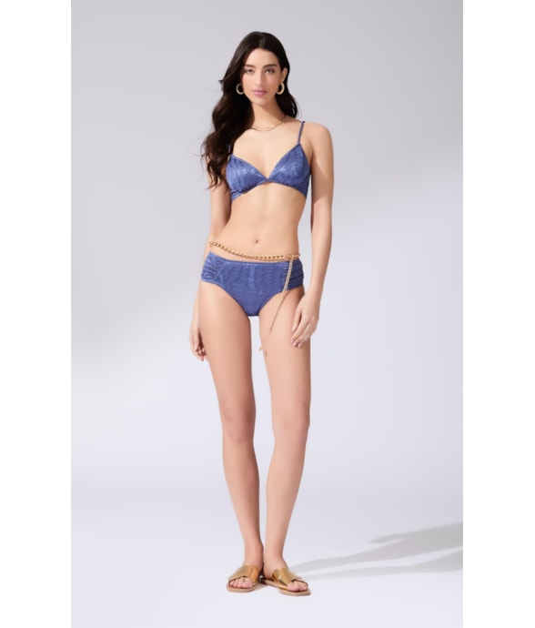 Biquíni Meia Taça Comfort Jacquard Laguna Roxo