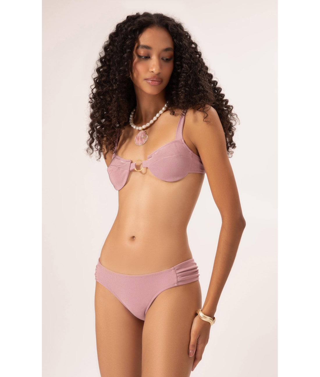 Biquíni Meia Taça Comfort Magic Rosa Dusty