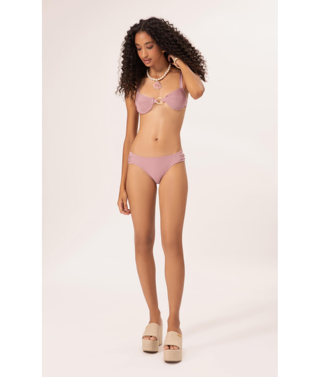 Biquíni Meia Taça Comfort Magic Rosa Dusty