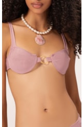 Biquíni Meia Taça Comfort Magic Rosa Dusty