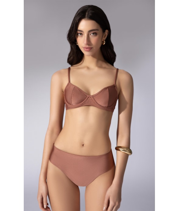 Biquíni Meia Taça Madonna Comfort Bel Air Marrom