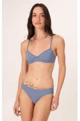 Biquíni Meia Taça Madonna Comfort Clássicos Azul Seco
