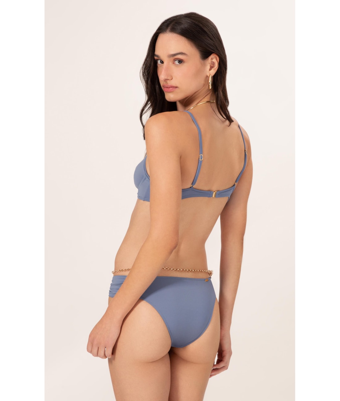 Biquíni Meia Taça Madonna Comfort Clássicos Azul Seco