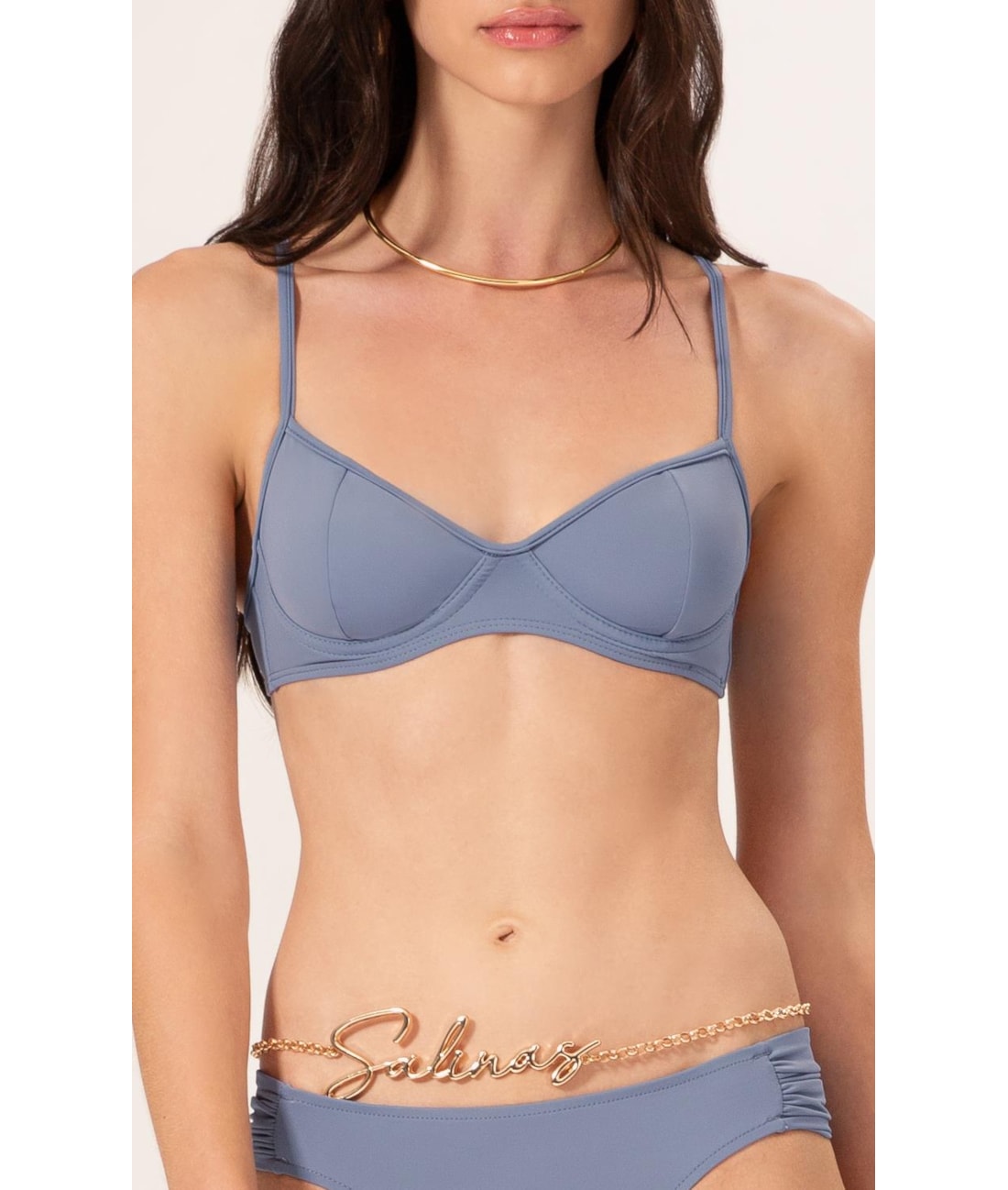 Biquíni Meia Taça Madonna Comfort Clássicos Azul Seco