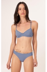 Biquíni Meia Taça Madonna Comfort Clássicos Azul Seco