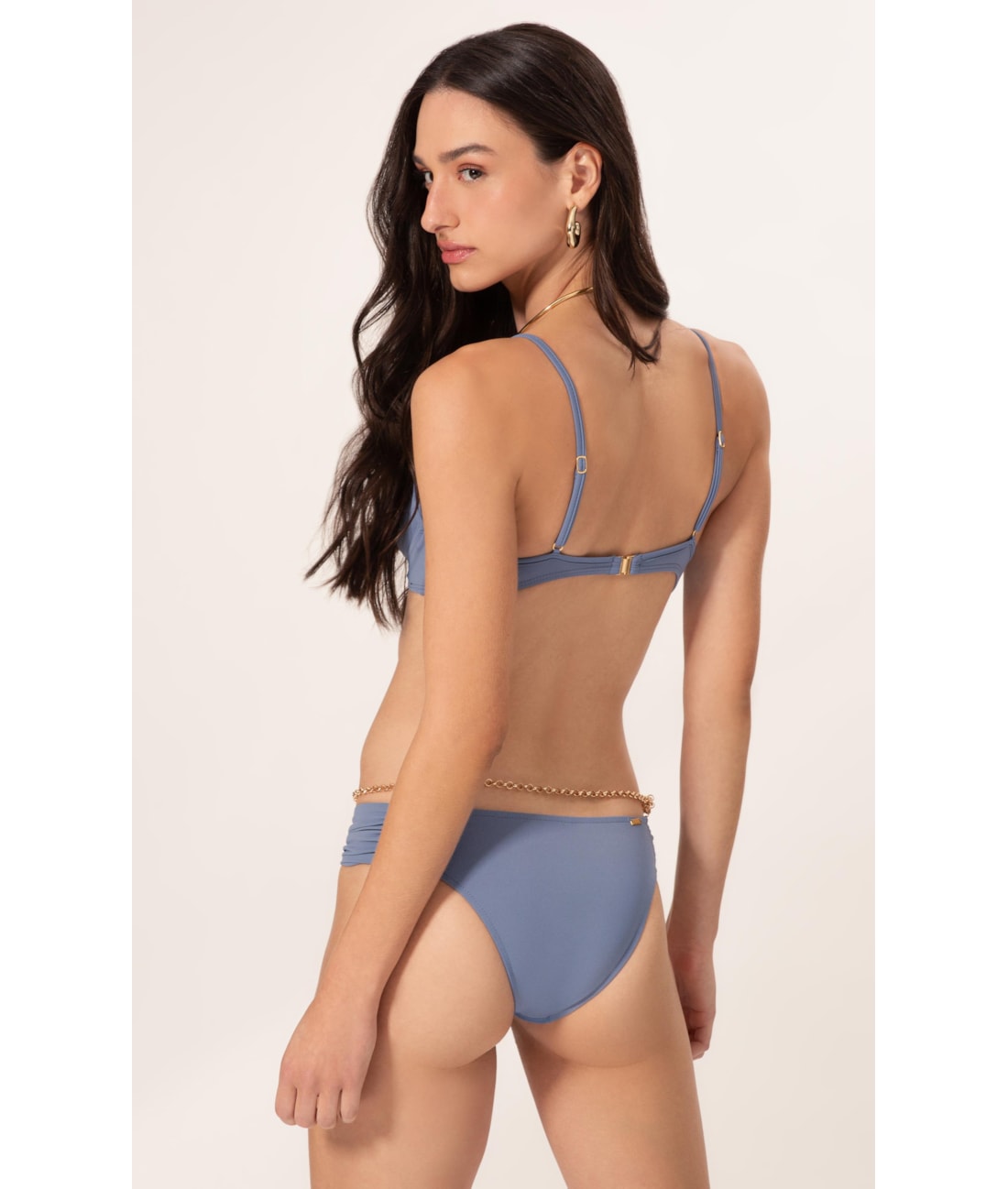 Biquíni Meia Taça Madonna Comfort Clássicos Azul Seco