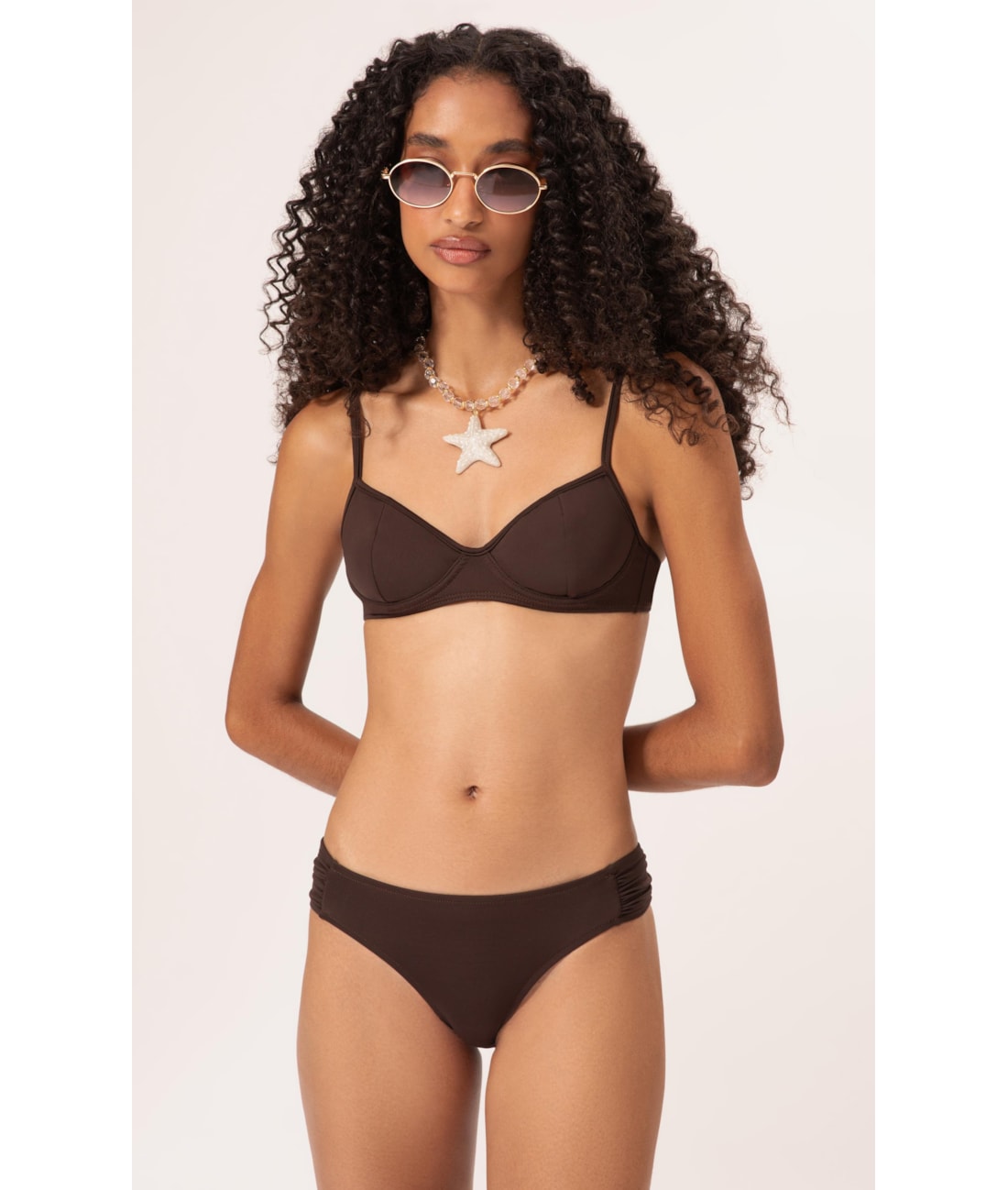 Biquíni Meia Taça Madonna Comfort Clássicos CAFÉ