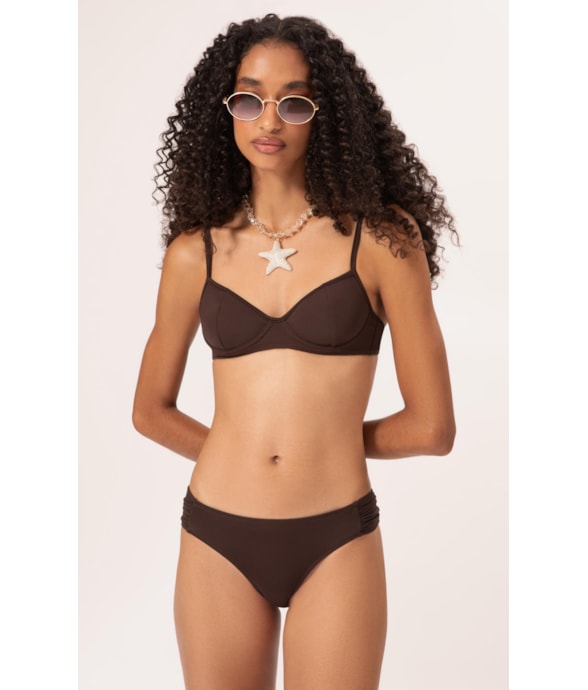 Biquíni Meia Taça Madonna Comfort Clássicos CAFÉ