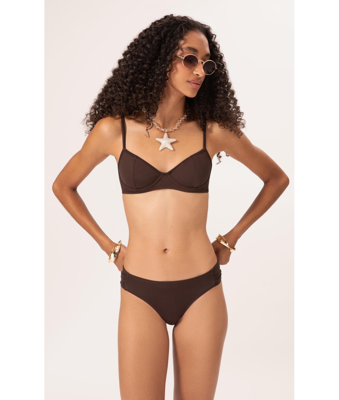 Biquíni Meia Taça Madonna Comfort Clássicos CAFÉ