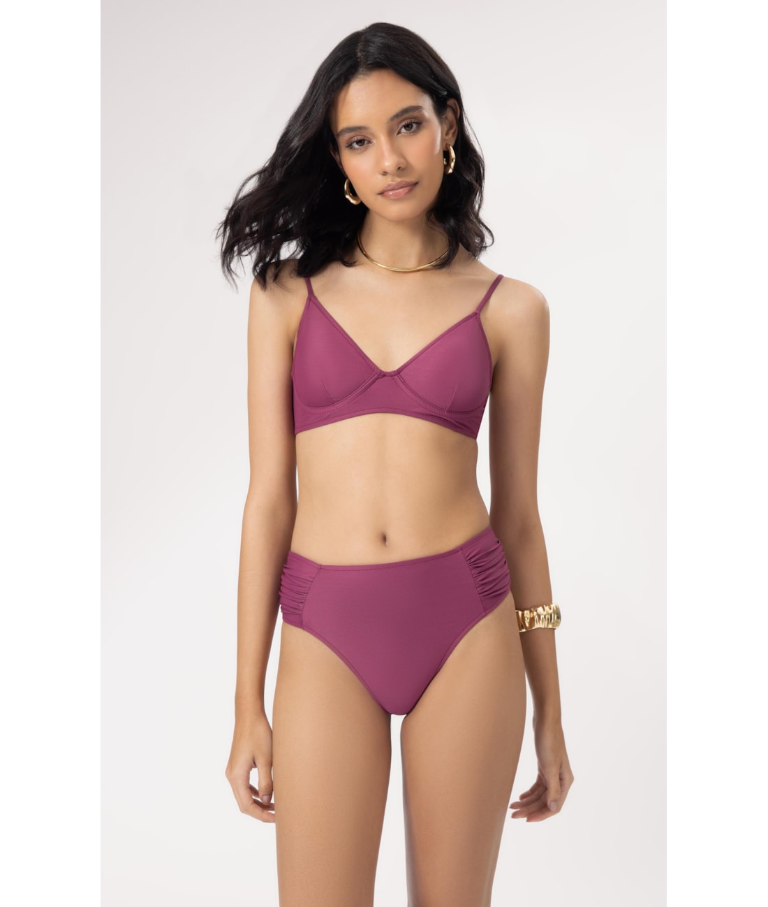 Biquíni Meia Taça Pala Clássicos Mauve