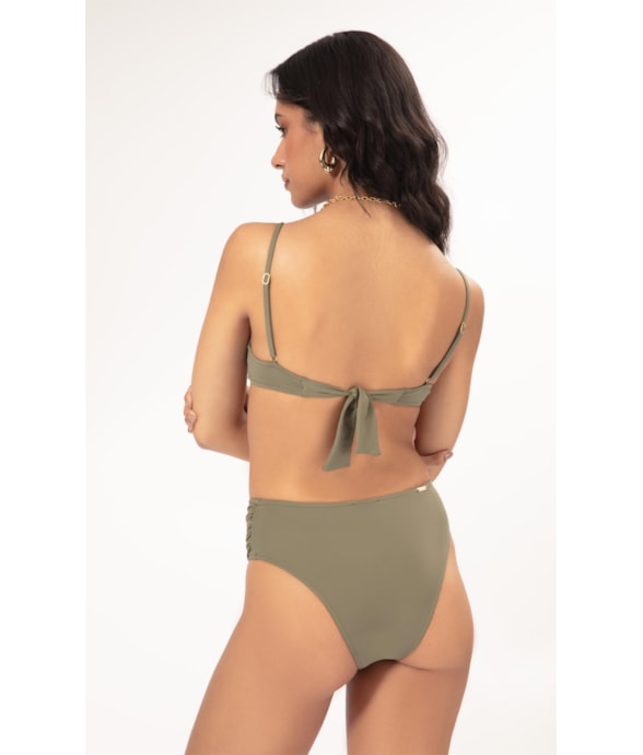 Biquíni Meia Taça Pala Clássicos Verde Oliva