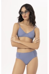 Biquíni Meia Taça Pala Comfort Clássicos Azul Seco