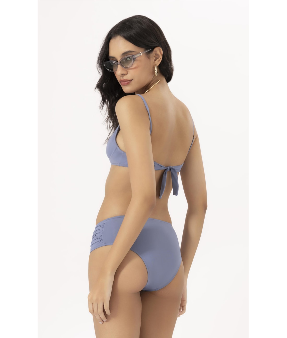 Biquíni Meia Taça Pala Comfort Clássicos Azul Seco