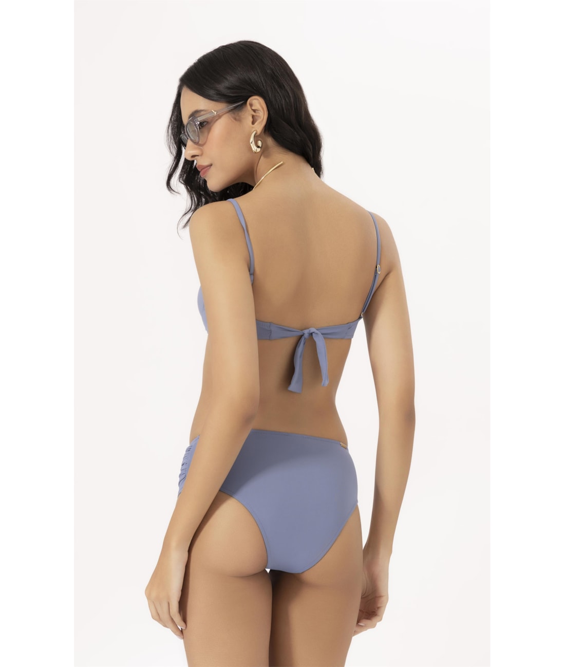Biquíni Meia Taça Pala Comfort Clássicos Azul Seco