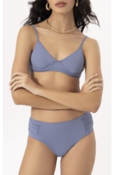 Biquíni Meia Taça Pala Comfort Clássicos Azul Seco