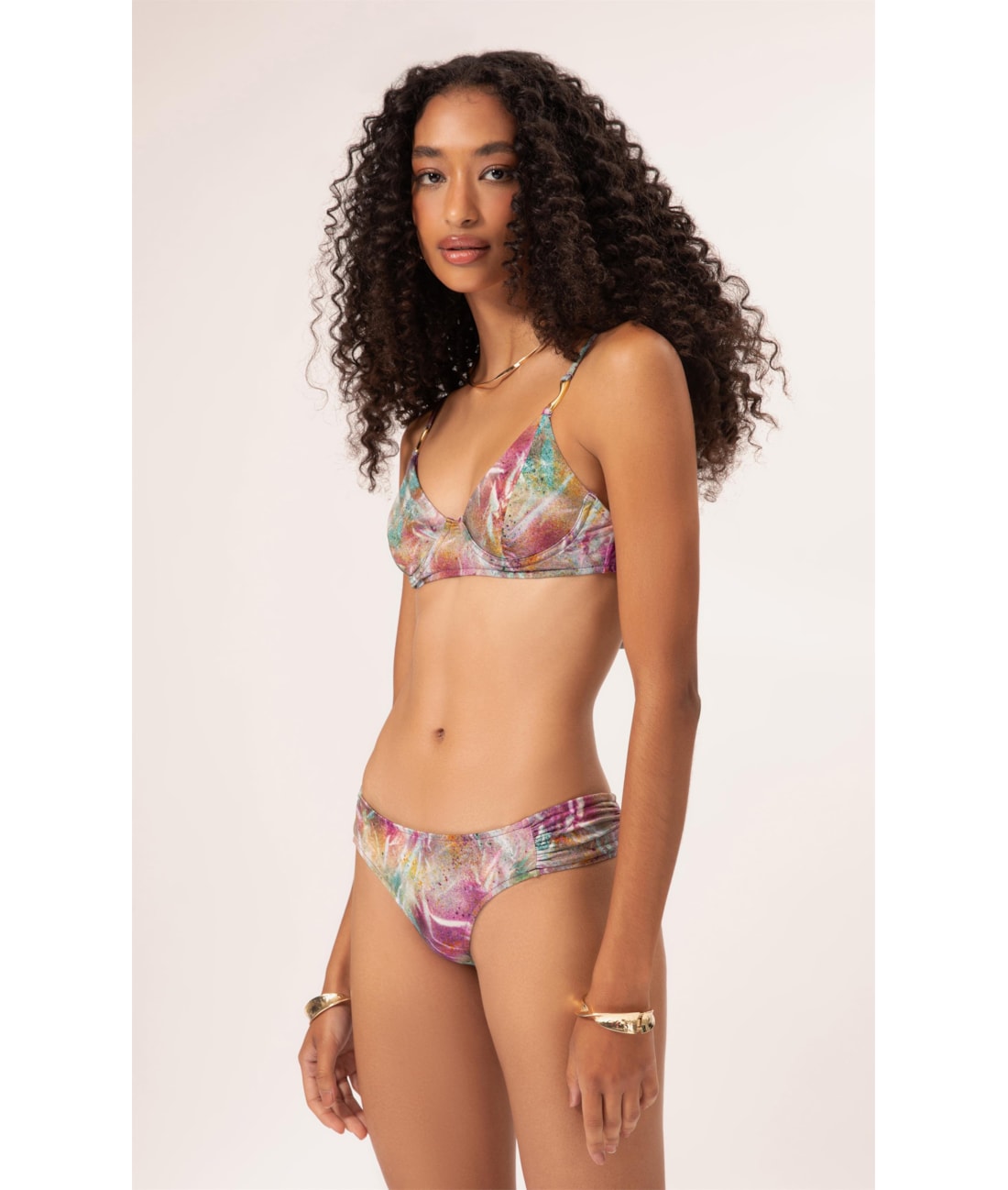 Biquíni Meia Taça Pala Comfort Haze Roxo