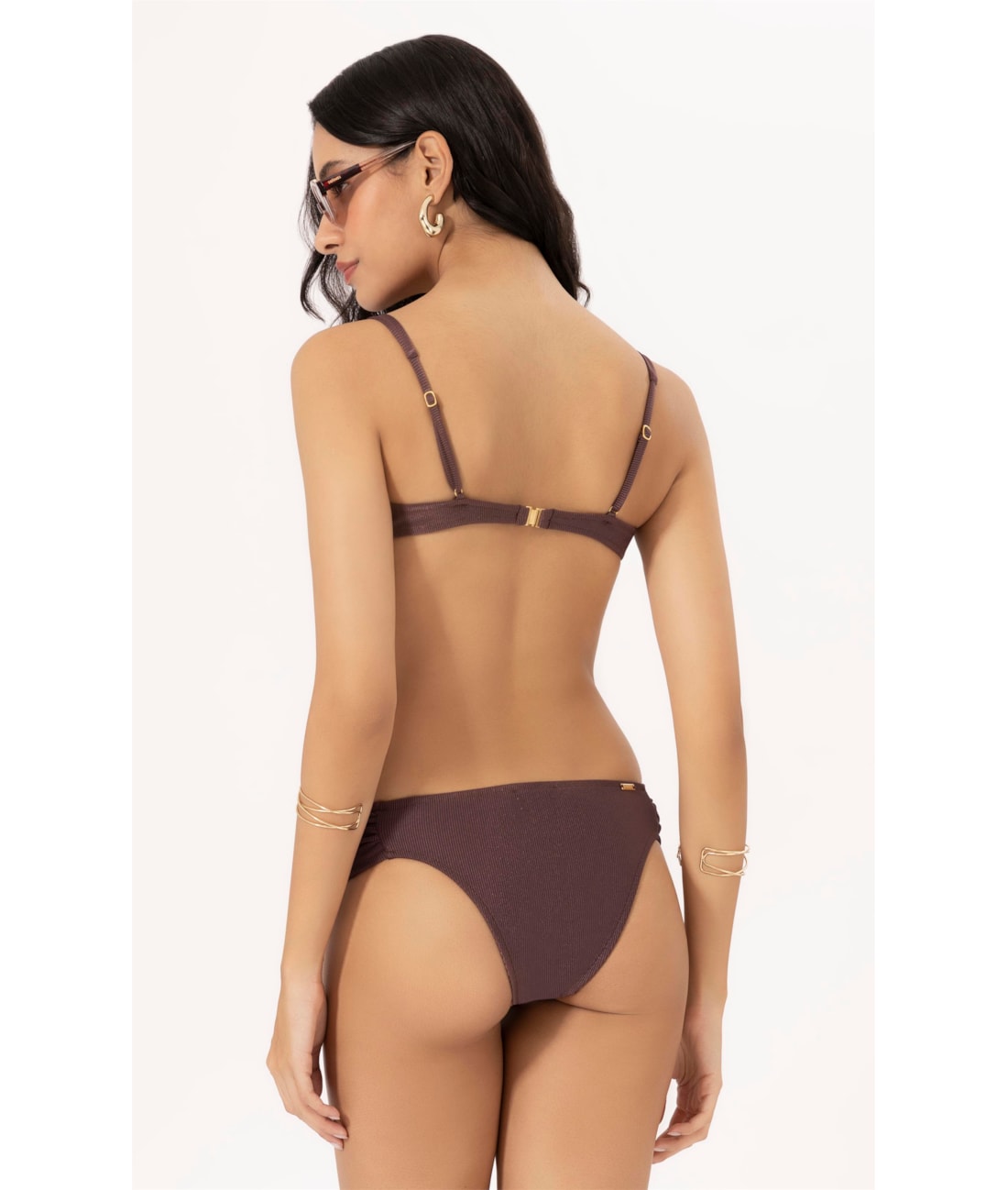 Biquíni Meia Taça Pala Comfort Magic Marrom Escuro