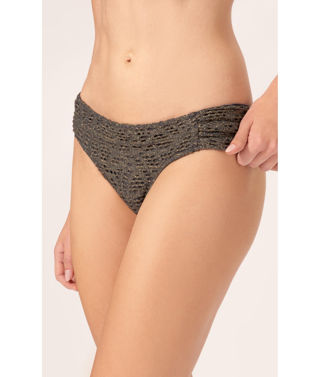 Biquíni Meia Taça Pala Comfort Rendado Lux Gráfite
