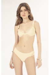 BIQUÍNI MEIA TAÇA RECORT COMFORT CREPE SHINE AMARELO MANTEIGA