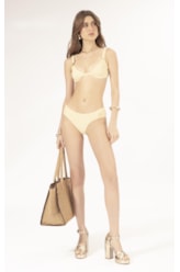 BIQUÍNI MEIA TAÇA RECORT COMFORT CREPE SHINE AMARELO MANTEIGA