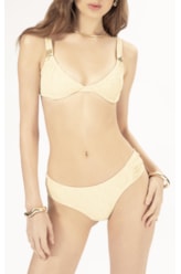 BIQUÍNI MEIA TAÇA RECORT COMFORT CREPE SHINE AMARELO MANTEIGA