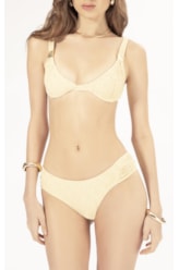 BIQUÍNI MEIA TAÇA RECORT COMFORT CREPE SHINE AMARELO MANTEIGA