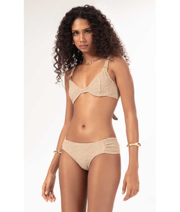 BIQUÍNI MEIA TAÇA RECORT COMFORT CREPE SHINE MARROM