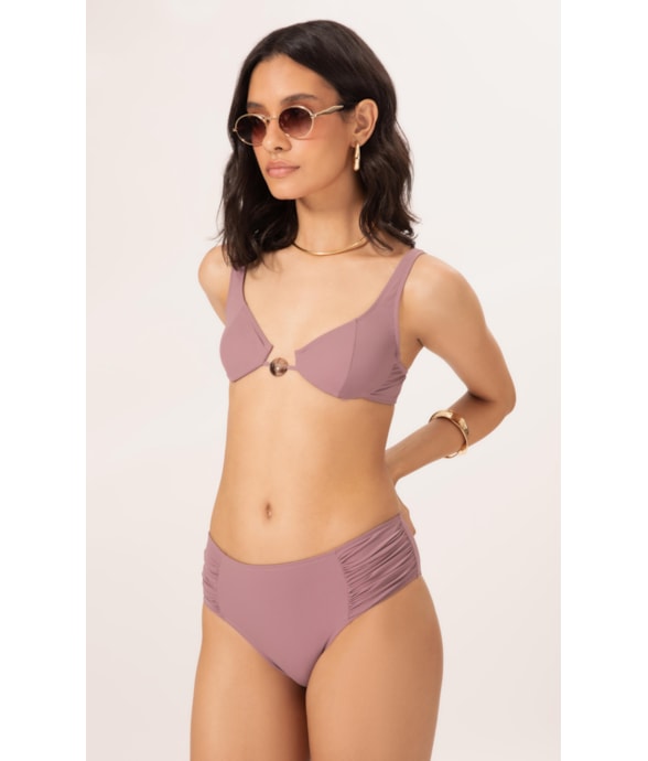 Biquíni Meia Taça Recorte Comfort Air Sense  Old Purple