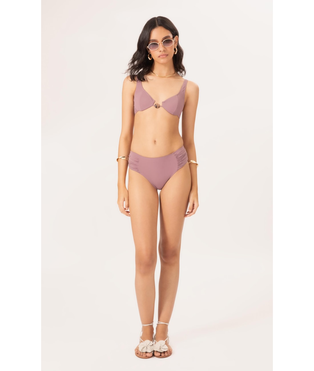 Biquíni Meia Taça Recorte Comfort Air Sense Old Purple