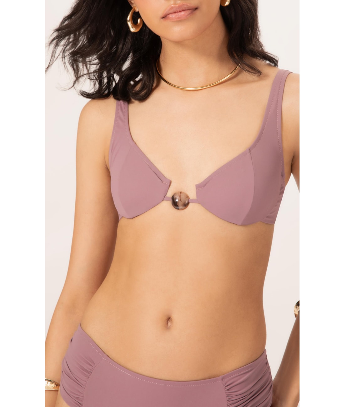 Biquíni Meia Taça Recorte Comfort Air Sense Old Purple