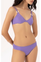 Biquíni Meia Taça Recorte Comfort CANELADO GEO Violeta