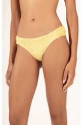 Biquíni Meia Taça Recorte MESH LUREX Amarelo Claro