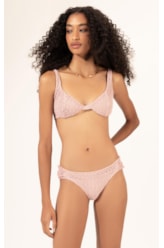 Biquíni Meia Taça Recorte MESH LUREX Rosê