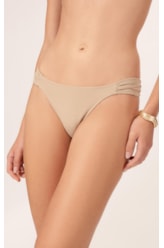 Biquíni Meia Taça Reto Canelado Sculpt Areia