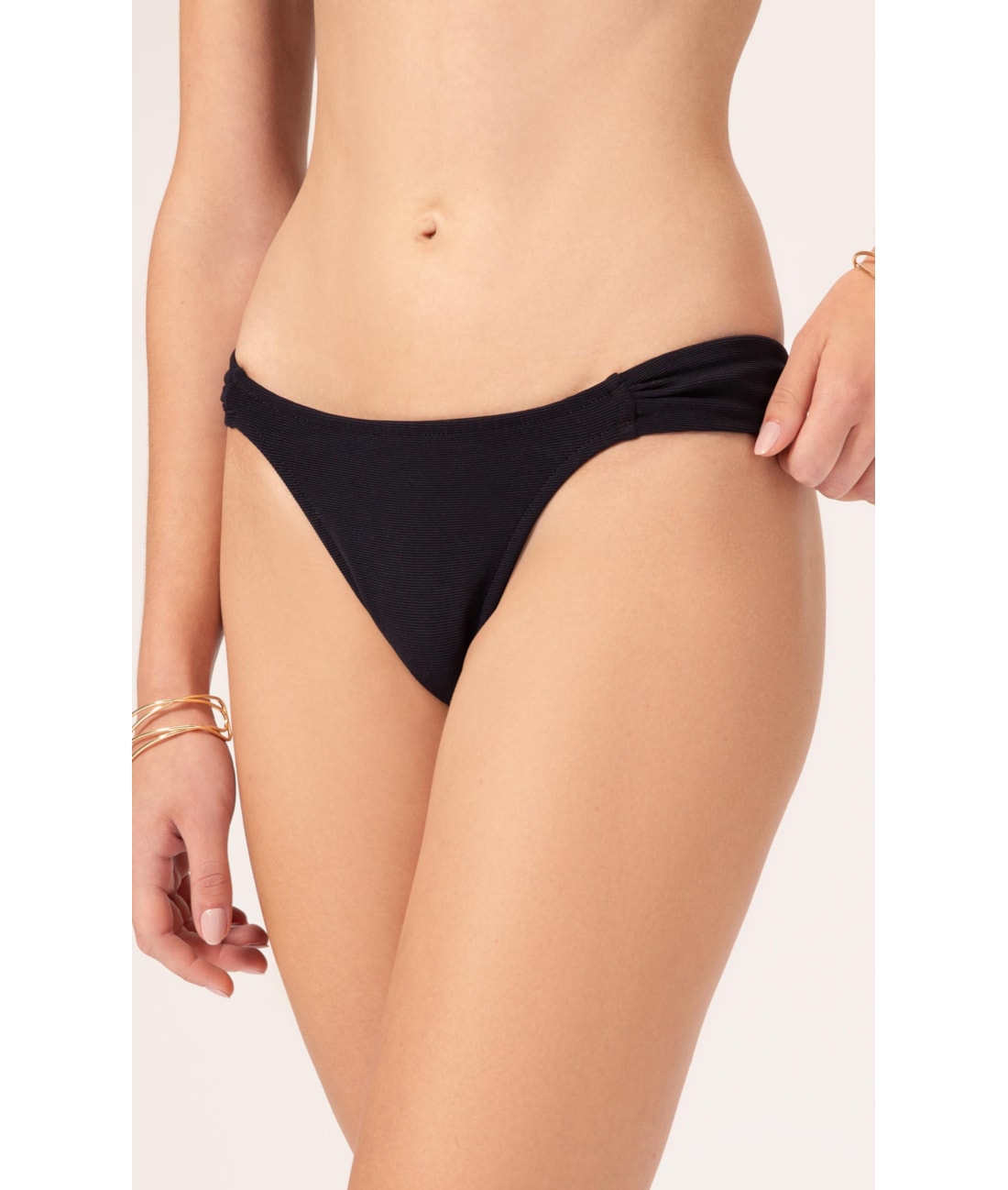 Biquíni Meia Taça Reto Canelado Sculpt Preto