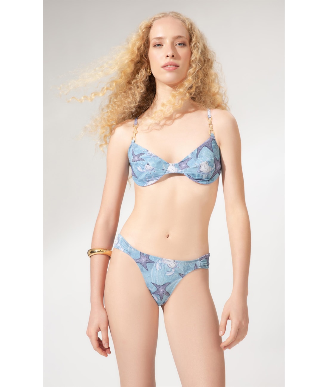 Biquíni Meia Taça Reto Océanique Azul Claro
