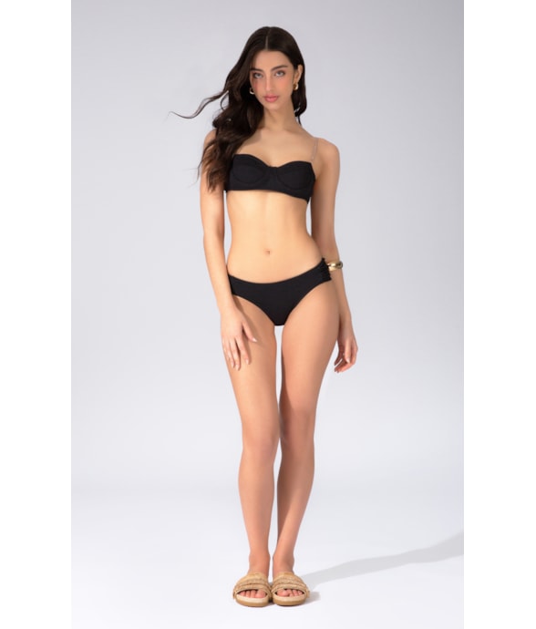 Biquíni Meia Taça Retrô Comfort Sky Preto