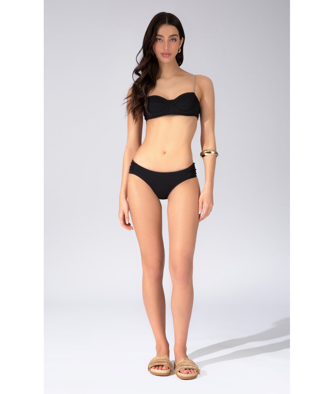 Biquíni Meia Taça Retrô Comfort Sky Preto