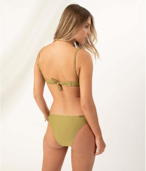 Biquíni Meia Taça Retro Corais Pistache