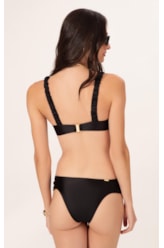 Biquíni Meia Taça Retrô Satin Skin Preto