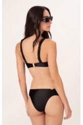 Biquíni Meia Taça Retrô Satin Skin Preto